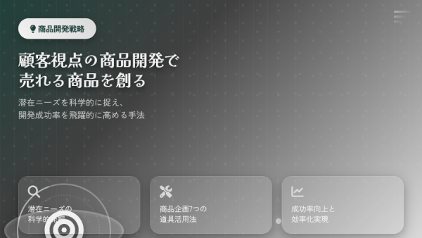 顧客視点の商品開発で売れる商品を創る ― 潜在ニーズを科学的に捉え成功率を高める」【動画紹介】