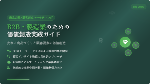 商品企画×顧客起点マーケティング｜B2B・製造業に最適な価値創造実践法