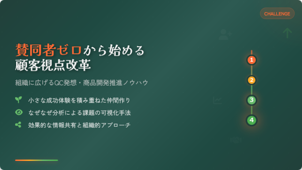 賛同者ゼロから始める顧客視点改革｜組織に広げるQC発想・商品開発推進ノウハウ