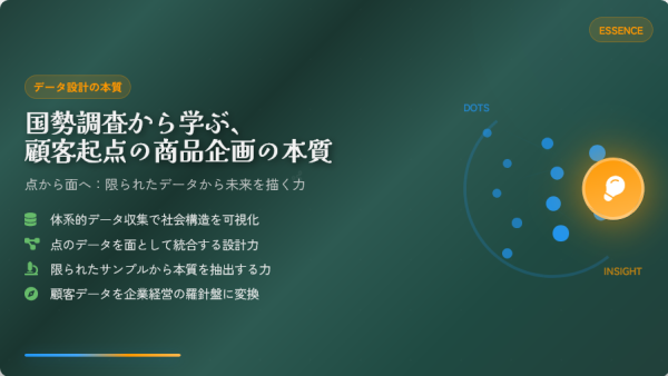 国勢調査から学ぶ、顧客起点の商品企画の本質
