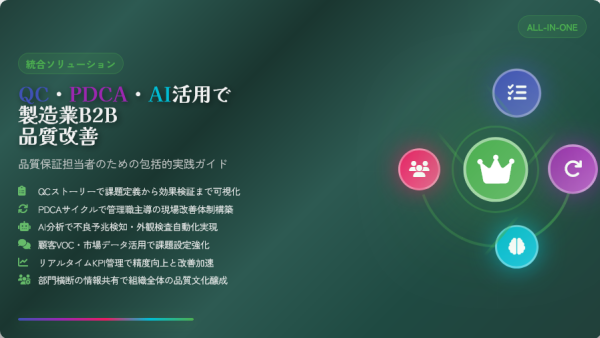 品質保証・QCストーリー・PDCA・AI活用で製造業B2B品質改善