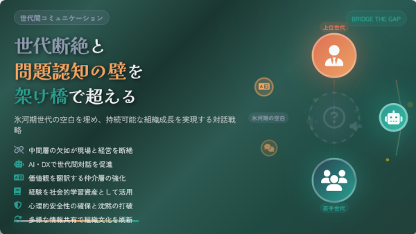 氷河期世代の組織断絶と問題認知の壁を超える｜世代間ギャップを埋め、持続可能な組織成長を実現する方法