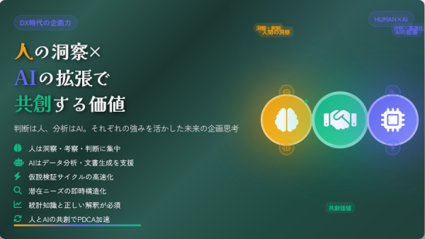 AI時代の価値創造思考 ～人とAIが共に生み出す未来の企画力～