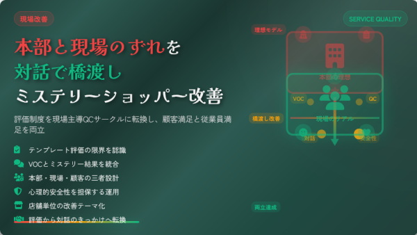 ミステリーショッパーと現場のずれ：顧客満足と従業員満足を両立する改善ストーリー