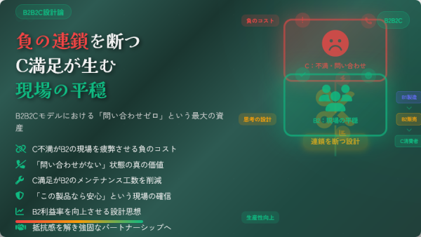 最終顧客の満足がもたらす現場の平穏：B2B2Cモデルにおける「負の連鎖」を断つ設計の要諦